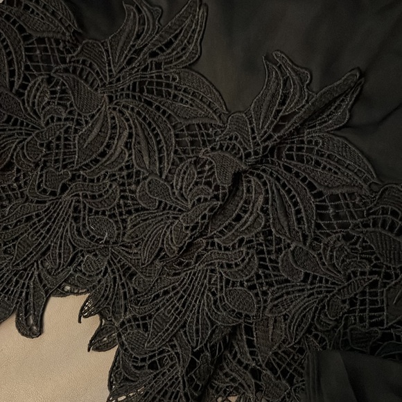 Anthropologie Vettora Off Shoulder Blouse by Eri + Ali Black/Crochet XS - Picture 4 of 5